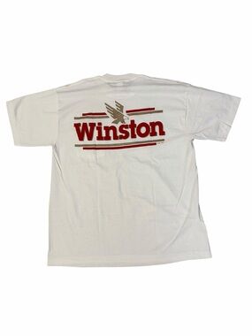 VTG NOS 1992 Winston Cigarettes Racing Shirt Mens XL Single Stitched White USA